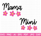 Mama and Mini Matching Flowers SVG