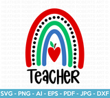 Teacher Rainbow SVG