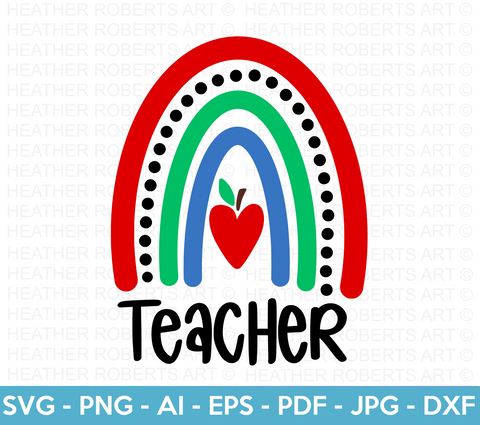 Teacher Rainbow SVG