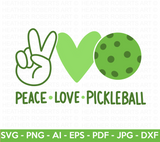 Peace Love Pickleball SVG