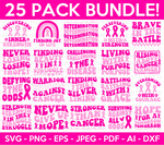 Retro Cancer Awareness SVG Bundle