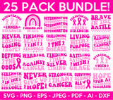 Retro Cancer Awareness SVG Bundle