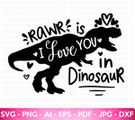 I love You in Dinosaur SVG