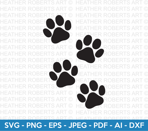 Dog Paw Prints SVG