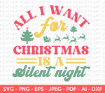 All I Want For Christmas Retro SVG
