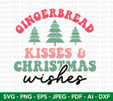 Gingerbread Christmas Retro SVG