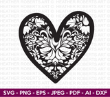 Floral Heart SVG