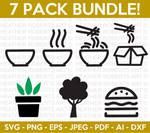 Food and Plant Icon SVG Bundle