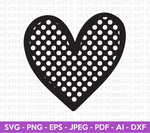 Polka Dots Heart SVG