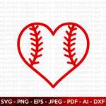 Baseball Softball Heart SVG