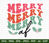 Merry Af Retro SVG