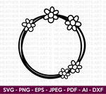 Flower Circle Doodle Svg