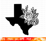 Floral Texas SVG