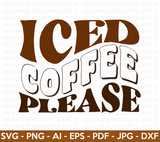 Iced Coffee Please Retro SVG