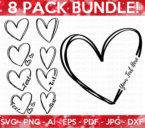 Doodle Heart SVG Bundle