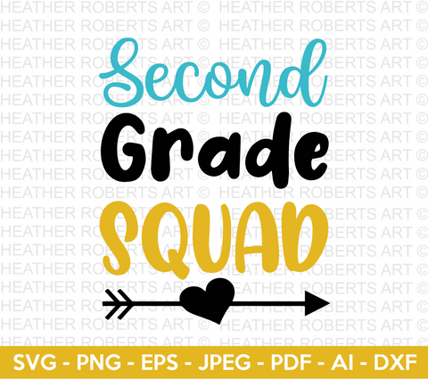 Second Grade Squad Svg