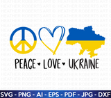 Peace Love Ukraine SVG