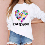 Love Yourself - Geometric Heart SVG