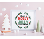 Holly Jolly Christmas Retro SVG