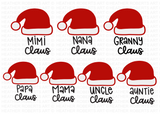Family Christmas Santa Hats SVG Bundle