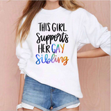 Girl Supports Gay Sibling SVG