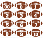 Football Numbers SVG Bundle