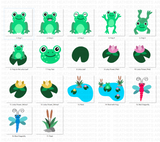 Frog Clipart Set