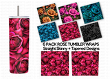 20 Oz Rose Skinny Tumbler Sublimation Wraps Bundle