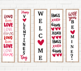 Valentine's Day Colored Porch Sign SVG Bundle