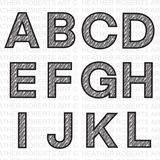 Zebra Monogram Alphabet and Numbers SVG Bundle