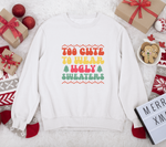 Too Cute To Wear Ugly Sweater Retro SVG