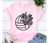 Floral Volleyball SVG