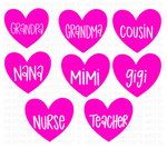 Name Heart SVG Bundle