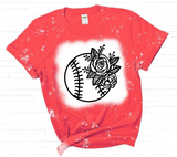 Floral Softball SVG