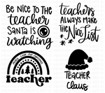 Teacher Christmas SVG Bundle