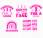 Retro Cancer Awareness SVG Bundle