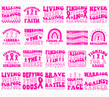 Retro Cancer Awareness SVG Bundle