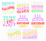 Retro Birthday SVG Bundle