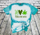 Peace Love Weed SVG