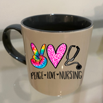 Peace Love Nursing Sublimation PNG