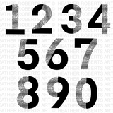 Snake Skin Monogram Alphabet and Numbers SVG