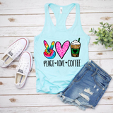 Peace Love Coffee Sublimation PNG