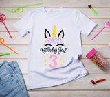 Third Unicorn Birthday SVG