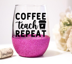 Coffee Teach Repeat SVG