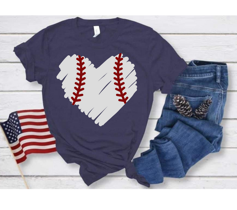 Softball Heart SVG