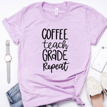 Coffee Teach Grade Repeat SVG