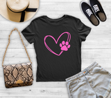 Dog Paw Heart SVG