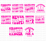 Retro Cancer Awareness SVG Bundle