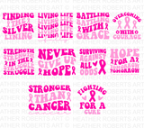 Retro Cancer Awareness SVG Bundle