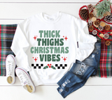 Thick Thighs Christmas Vibes Retro SVG